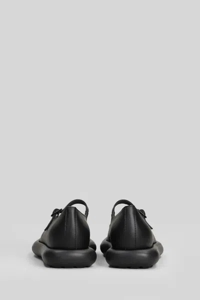 Camper Onda Leather Buckled Flat Pumps In Black