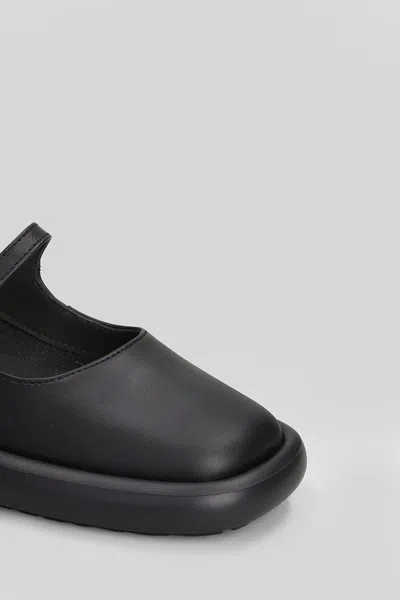 Camper Onda Leather Buckled Flat Pumps In Black