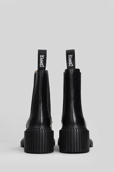 Camper Pix London High Heels Ankle Boots In Black