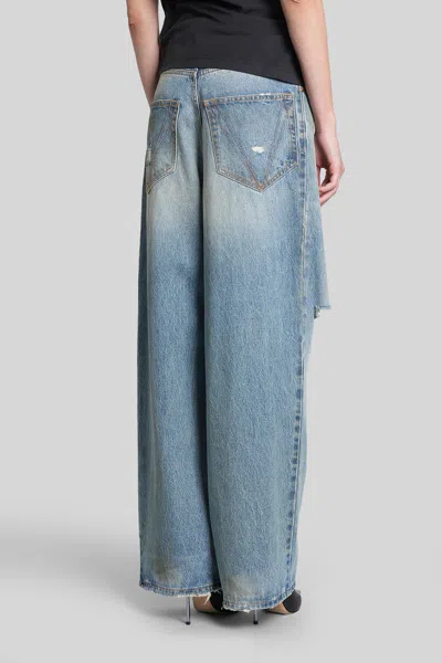 Vetements Blue Distressed Baggy Jeans In Blue