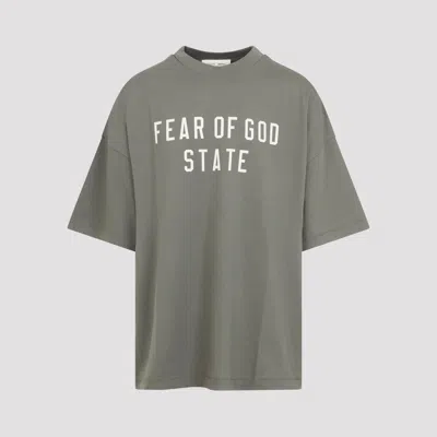 Essentials Fear Of God   Fear Of God 90's Cotton Tee Moss In Green