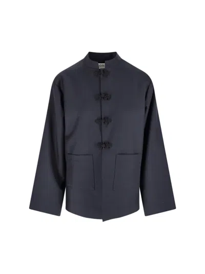 Rohe Mandarin Jacket In Blue
