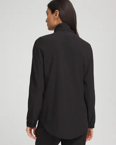 Chico's Zip Front Jacket In Black In Black