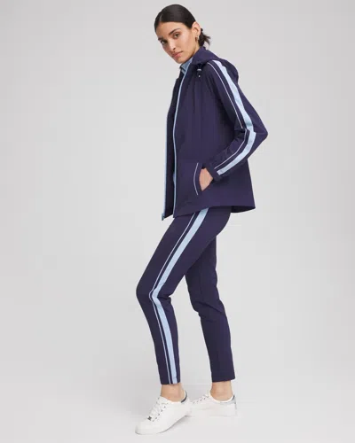 Chico's Piped Jacket In Blue In Blue