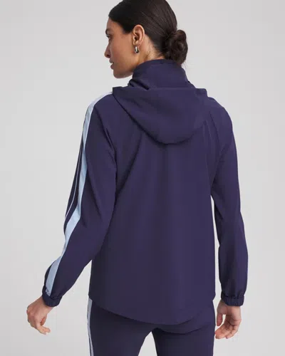 Chico's Piped Jacket In Blue In Blue