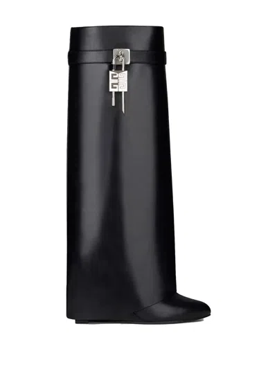 Givenchy Alexander Mcqueen White Leather Sneakers With Orange Leather Heel In Black