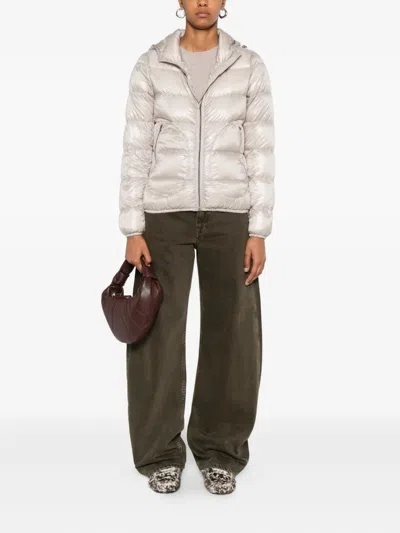 Herno Hooded Quilted Puffer Jacket In White