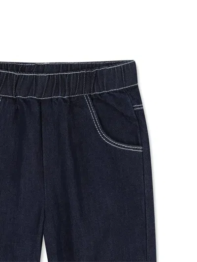 Kenzo Contrast-stitching Jeans In Blue