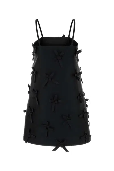 Jil Sander A-line Mini Dress Featuring Spaghetti Straps In Black