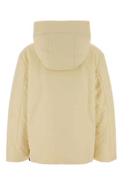 Jil Sander Cream Polyester Down Jacket In Neutral