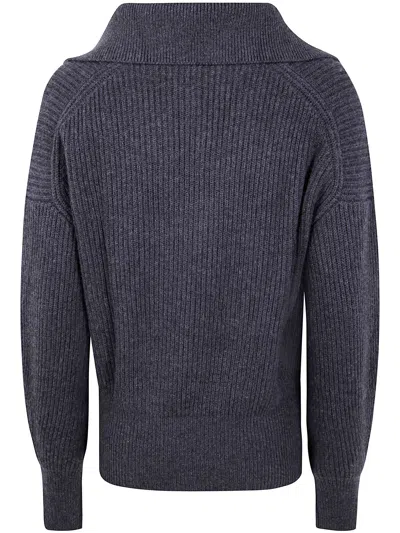 Joseph Open Neck Long Sleeves New Cardigan Stitch Rws In Gray