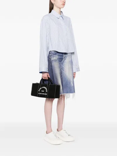 Karl Lagerfeld Krsg Ew Magazine Tote Bag In Black