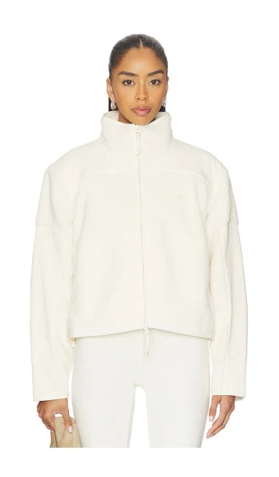 Skims Teddy Boxy Zip Up Jacket In Neutral