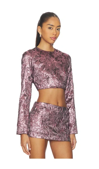 Milkwhite Cropped Top In Purple