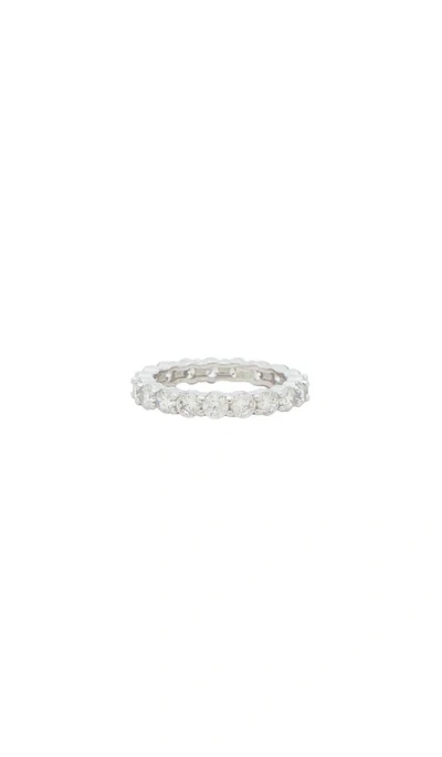 Shashi Medium Diamond Tennis Ring In Silver