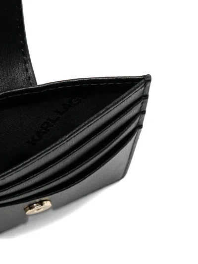 Karl Lagerfeld Kautograph Cardholder In Black