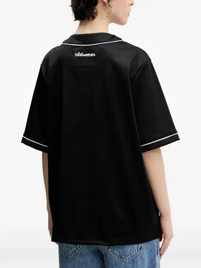 Inbetweeners Appliqué Trimmed Shirt In Black