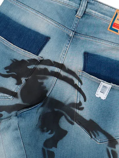Prototypes Graphic-print Jeans In Blue