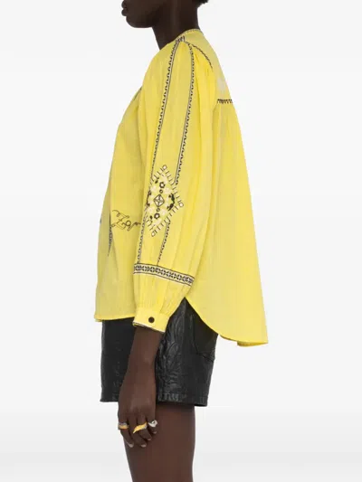Zadig & Voltaire Tigy Embroidered Tunic In Yellow