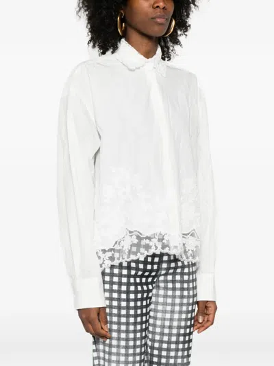 Ermanno Scervino Shirt With Embroidery In White