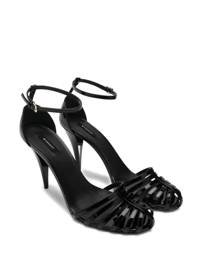 Givenchy Black Ankle-strap Heels In Multi