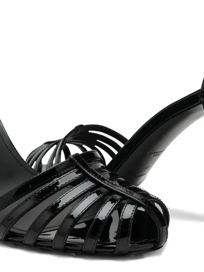 Givenchy Black Ankle-strap Heels In Multi