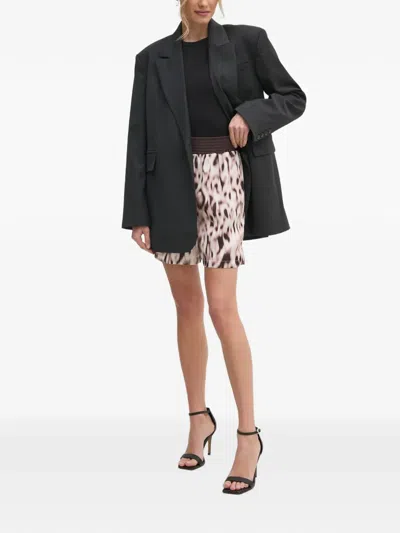 Liu •jo Animal-print Elasticated Shorts In Multi