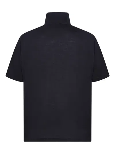 Low Brand Turtleneck Short-sleeve Sweater In Blue