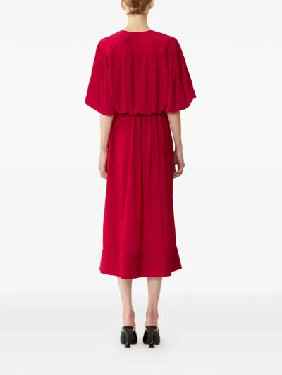 Lanvin Tie Detailing Dress In Red