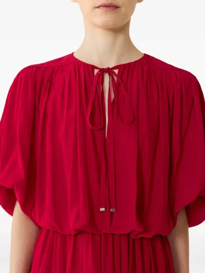 Lanvin Tie Detailing Dress In Red
