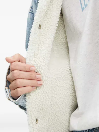 90年代风格仿羊绒翻领盖袋夹克