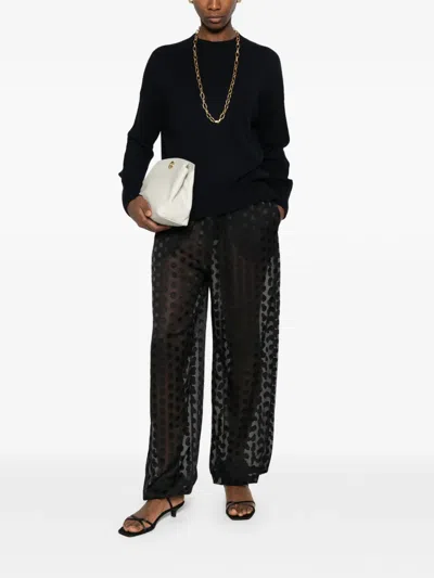 Allude Crew Neck Pullover In Black