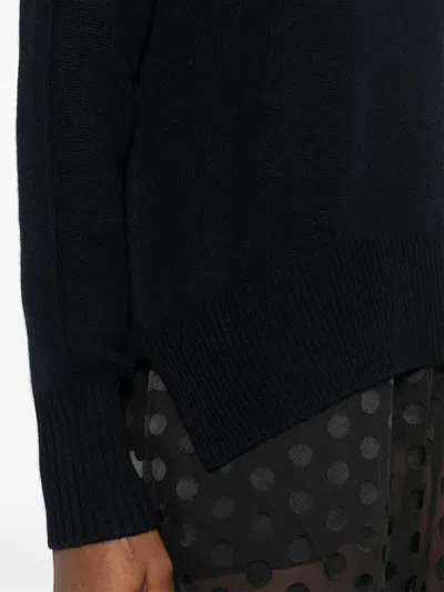 Allude Crew Neck Pullover In Black