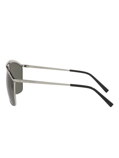 Saint Laurent Victoire Aviator-frame Metal Sunglasses In Gray
