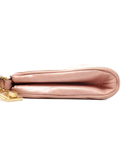 Pre-owned Miu Miu 2000-2015 Matelasse Clutch Bag In Pink