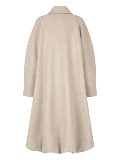 Tomboy Button Collar Coat In Multi