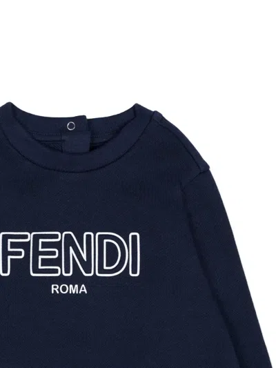 Fendi Logo Sweatshirt In Multi
