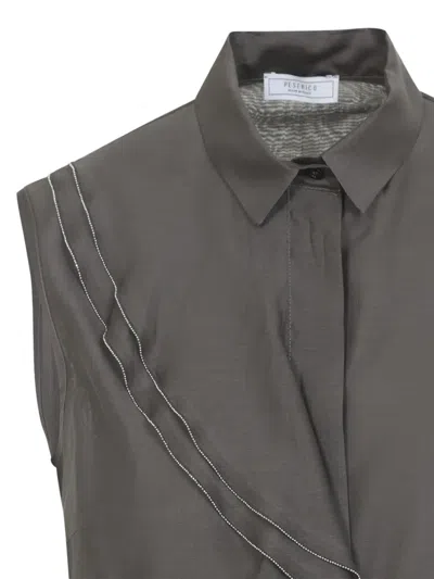 垂坠细节无袖罩衫