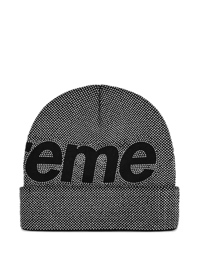 Supreme Knockout Studded Beanie Hat In Animal Print