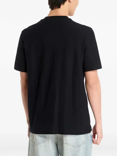 Fred Perry Vertical-stripe T-shirt In Black