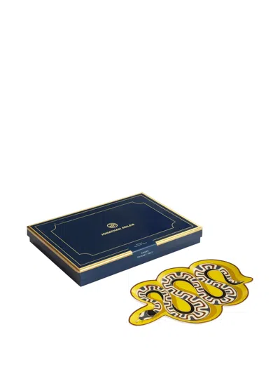 Jonathan Adler Snake-shape Trinket Tray In Yellow