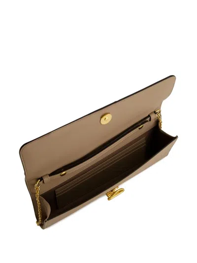 Gucci Leather Rectangular Clutch Top Handle In Neutral