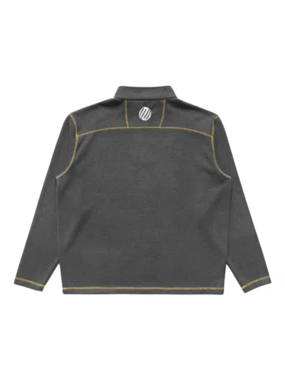 Metalwood Studio Logo Zip Sweatshirt In Gray
