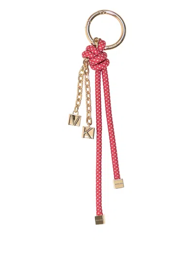 Michael Michael Kors Knotted-cord Bag Charm In Pink