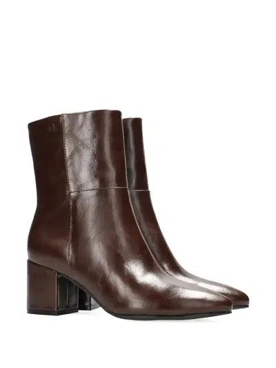 Mexx Pointed Zip Boots In Brown