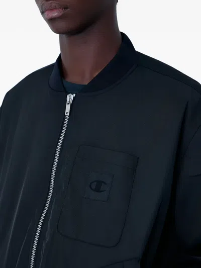 Champion Nowhere University Bomber Jacket In Blue