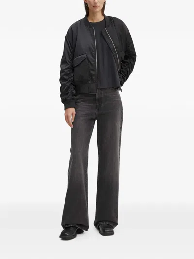Levi's Gathered-sleeve Bomber Jacket In Black