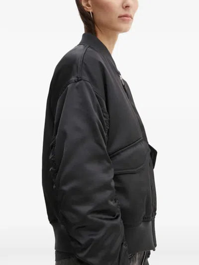 Levi's Gathered-sleeve Bomber Jacket In Black