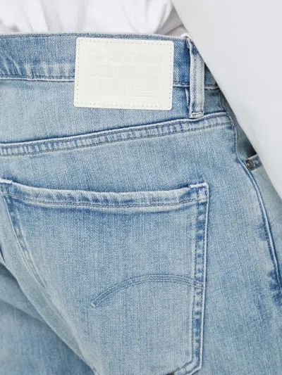 G-star Raw Logo-patch Denim Jeans In Blue