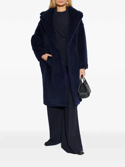 Max Mara Double-breasted Jacket In Blue